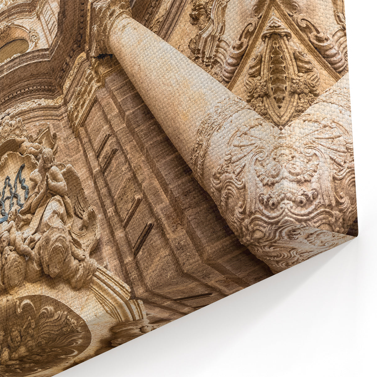 Scenic Valencia Artwork - Intricate Exterior of Valencia Cathedral Print
