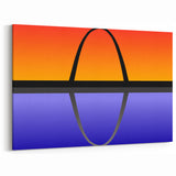 Vibrant St. Louis Wall Art - Missouri Scenic Print with Gateway Arch