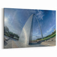 Historic St. Louis Artwork – Missouri Landmark with Dramatic Sky