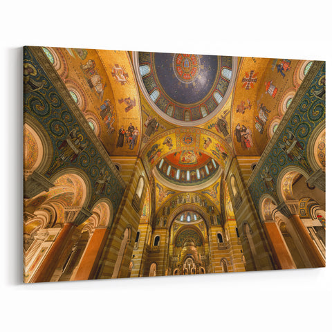 St. Louis Wall Art – Missouri Cathedral Interior with Ornate Mosaics