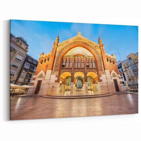Valencia Canvas Prints - Iconic Mercado de Colón at Dusk Photography Art