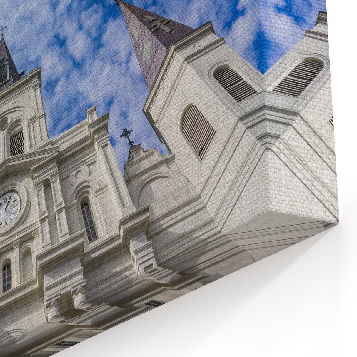 Historic St. Louis Artwork – Missouri Church Facade with Majestic Sky