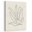 Minimalist Botanical Line Art: Elegant Abstract Leaf Design