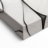 Minimalist Abstract Line Art: Flowing Organic Patterns in Black and White