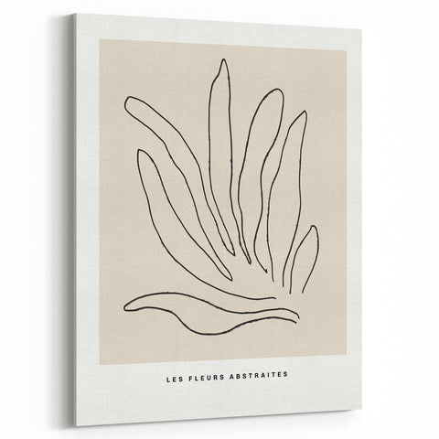 Minimalist Botanical Line Art: "Les Fleurs Abstraites" Modern Flower Print