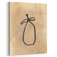 Minimalist Abstract Line Art: Organic Shape with Neutral Background