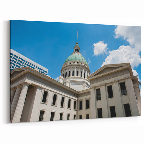 Missouri Scenic Prints - Historic Missouri Courthouse Skyline Gateway Arch Art