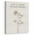 Minimalist Botanical Art: "Let’s Grow Wildflowers" Modern Floral Print