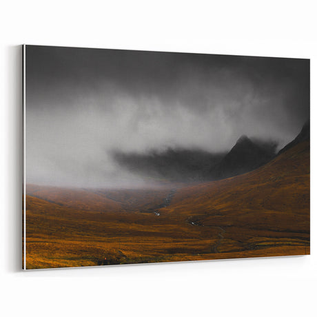 Moody Rustic Landscape Wall Art - Dramatic Farmhouse Decor Piece