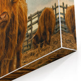Highland Cow Rustic Wall Art - Farmhouse Decor for Cozy Country Homes