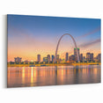 St. Louis Cityscape Canvas - Gateway Arch Sunset Skyline Missouri Print