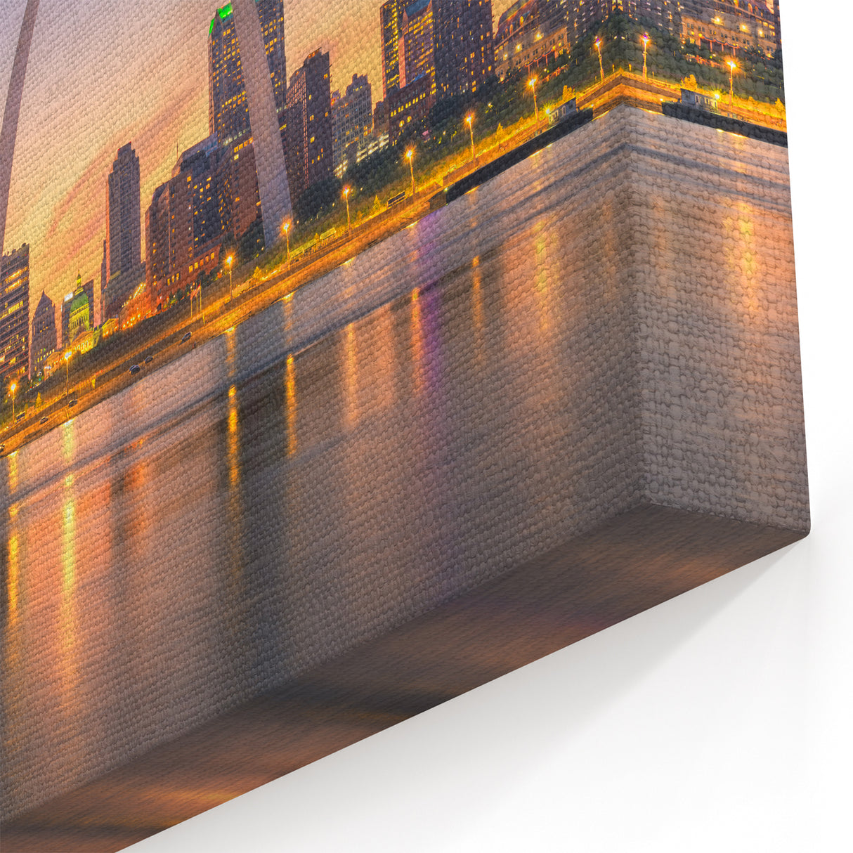 St. Louis Cityscape Canvas - Gateway Arch Sunset Skyline Missouri Print