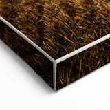 Golden Hay Bales Rustic Wall Art - Farmhouse Country Landscape Decor