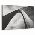 Gateway Arch Art - St. Louis Skyline in Black and White Missouri Print