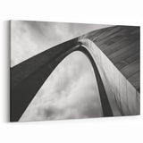 Gateway Arch Art - St. Louis Skyline in Black and White Missouri Print