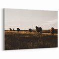 Rustic Cattle Herd Wall Art - Farmhouse Country Landscape Decor