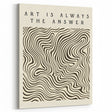 Minimalist Abstract Art: "Art is Always the Answer" Wavy Line Design