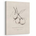 Minimalist Botanical Art: "Homegrown Fruit" Apple Branch Sketch in Neutral Tones