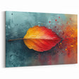 Glamorous Autumn Leaf Glam Wall Art – Luxury Modern Metallic Decor