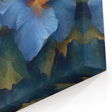 Elegant Blue Flower Glam Wall Art – Luxury Botanical Glam Decor