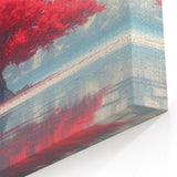 Glamorous Red Tree Wall Art – Luxury Modern Nature-Inspired Decor