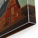 Red Barn at Sunset Rustic Wall Art - Farmhouse Country Decor