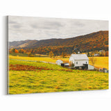 Rustic Farmhouse Barn in Autumn - Vintage Wall Art - Rural Landscape Print