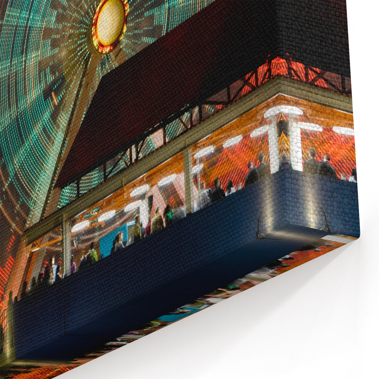 Scenic Santa Monica Art - California Beach Wall Art with Sunset Ferris Wheel