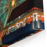 Scenic Santa Monica Art - California Beach Wall Art with Sunset Ferris Wheel