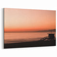 Coastal California Photography - Panoramic Sunset Beach from Santa Monica