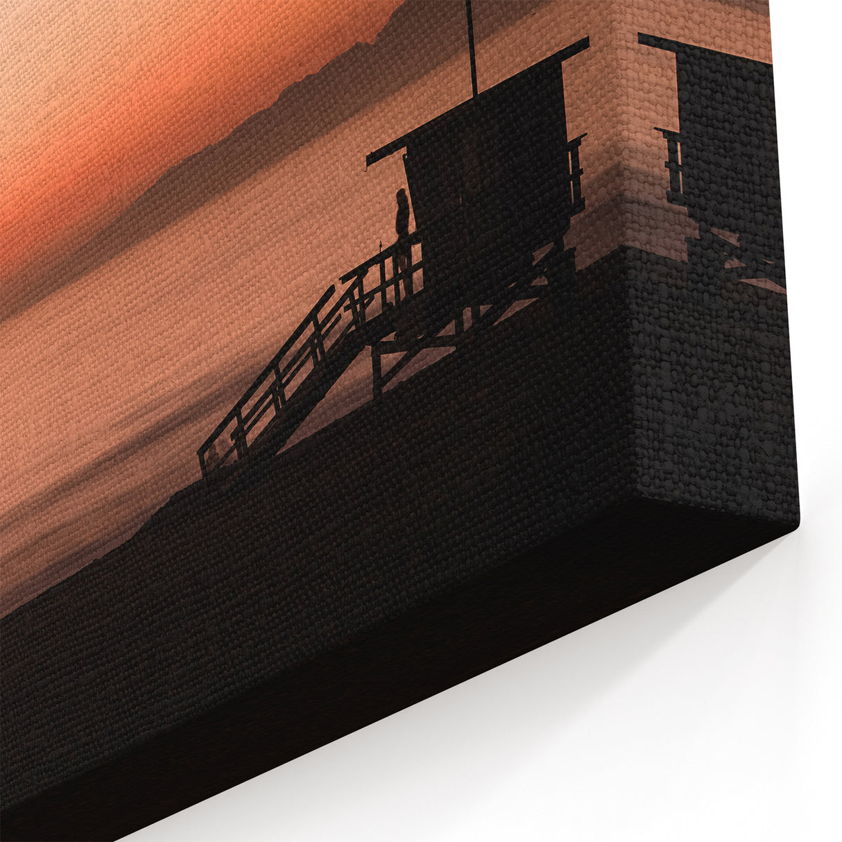 Coastal California Photography - Panoramic Sunset Beach from Santa Monica