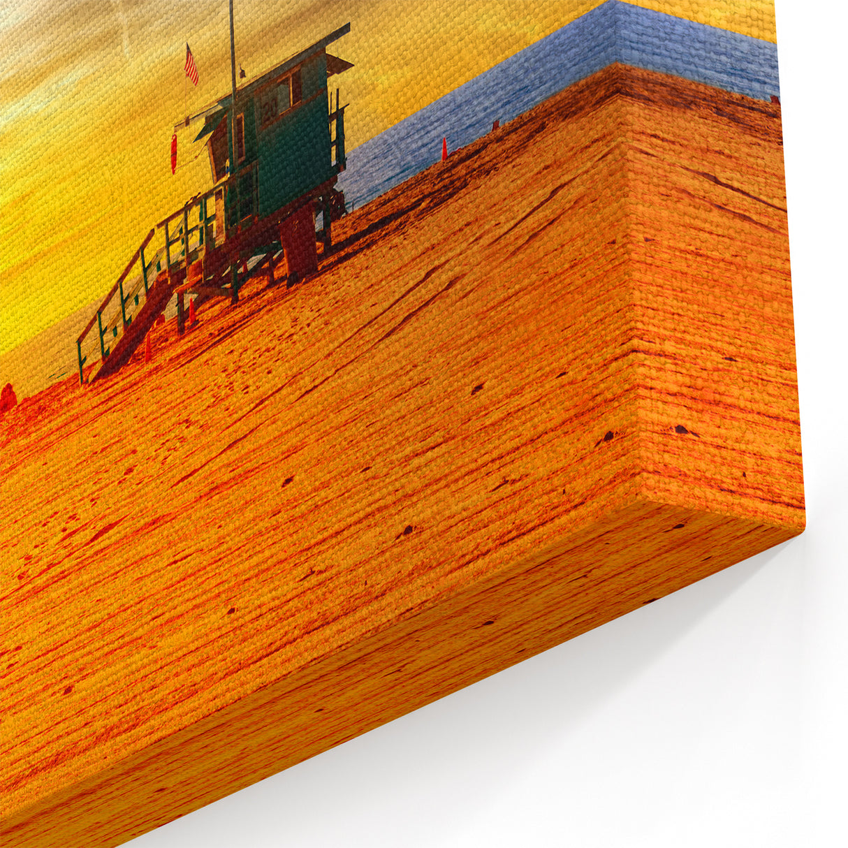 Santa Monica Lifeguard Tower Art - Vibrant Sunset Beach Photography