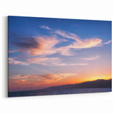 Santa Monica Sunset Art - Serene Ocean View with Colorful Clouds