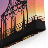 Santa Monica Pier Art - Scenic Silhouettes at Sunset Coastal Photography