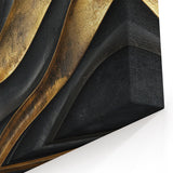 Glamorous Black and Gold Abstract Wall Art – Luxury Modern Decor