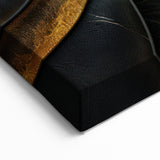 Glamorous Black and Gold Abstract Wall Art – Luxury Modern Decor