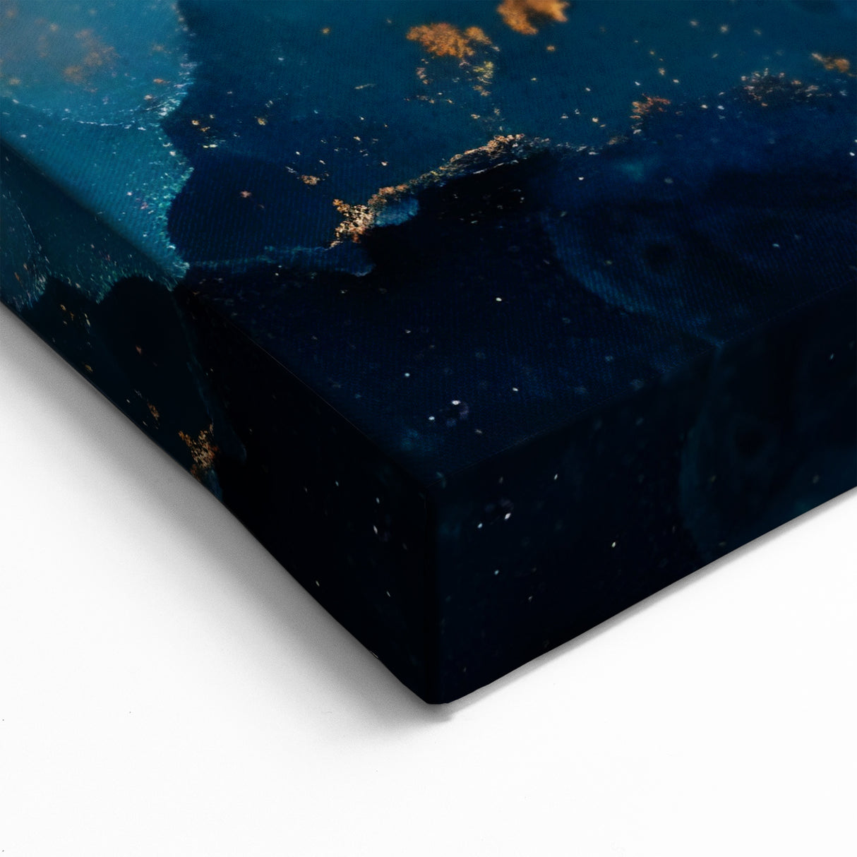 Glamorous Blue and Gold Abstract Wall Art – Luxury Modern Decor