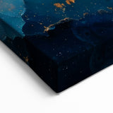 Glamorous Blue and Gold Abstract Wall Art – Luxury Modern Decor