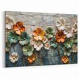 Glamorous Floral Wall Art in Green, Gold, and Earth Tones – Modern Decor