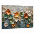 Glamorous Floral Wall Art in Green, Gold, and Earth Tones – Modern Decor