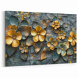 Glamorous Gold and Green Floral Wall Art – Luxury Nature-Inspired Decor