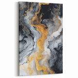 Elegant Black, White & Gold Marble Art – Glamorous Statement Wall Decor