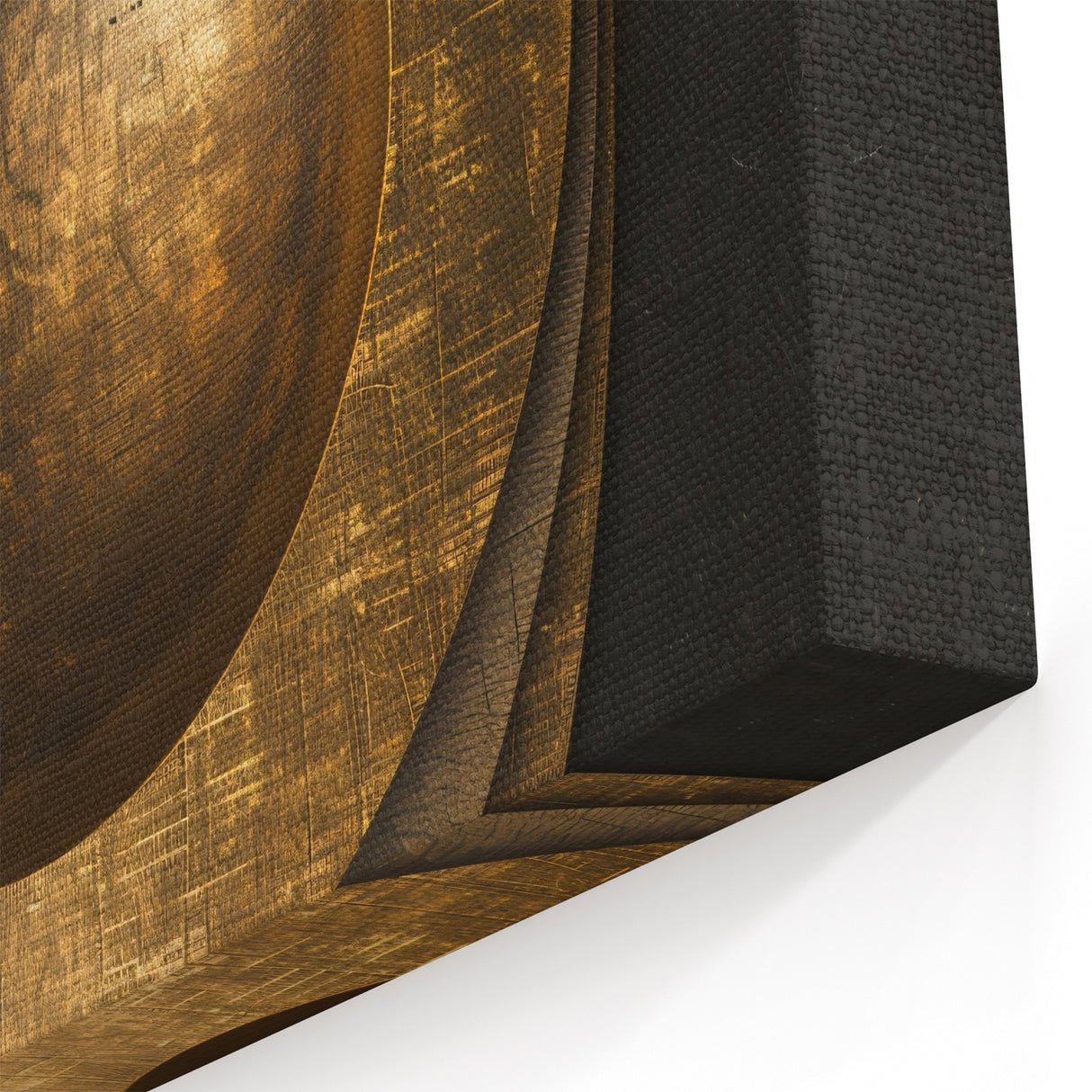 Bold Bronze Geometric Wall Art – Modern Glam Metallic Statement Piece
