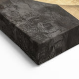 Bold Bronze Geometric Wall Art – Modern Glam Metallic Statement Piece