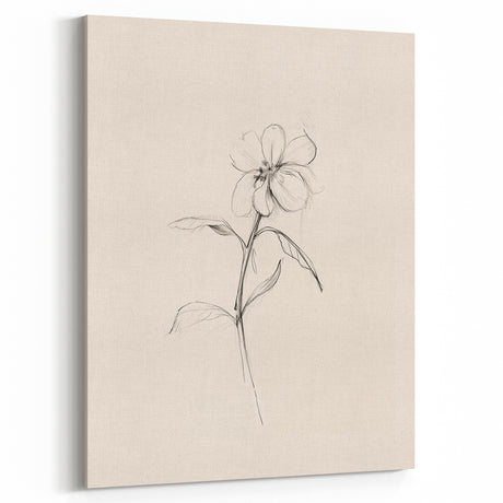 Minimalist Floral Wall Art – Modern Simple Line Art Prints for Home Decor