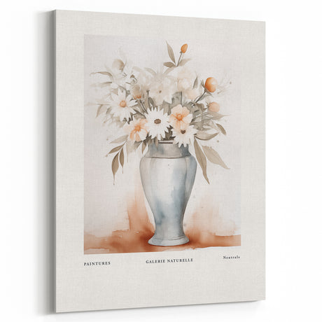 Minimalist Floral Wall Art – Modern Neutral Botanical Art Prints for Home Decor