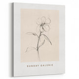 Minimalist Floral Wall Art – Simple Botanical Sketch Art for Modern Decor