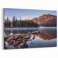 Sierra Nevada Canvas Art - Tranquil Lake and Mountain Reflection