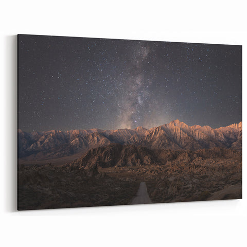 Sierra Nevada Photography - Majestic Starry Night Over Mountain Range