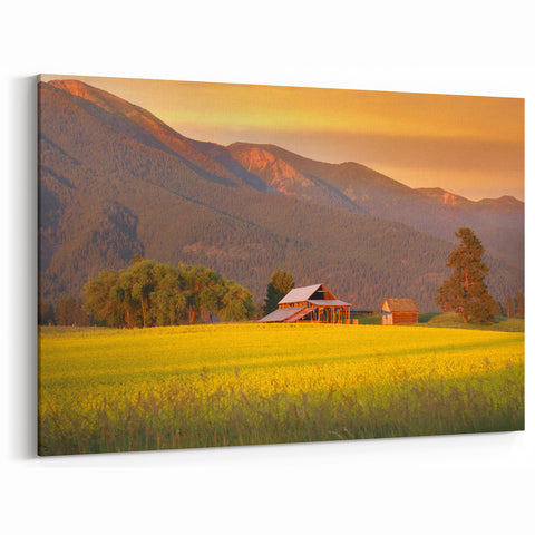 Montana Canvas Prints - Framed Montana Landscapes of Golden Fields